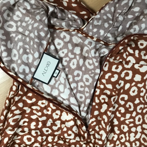 *Alexis One Sleeve High Slit Leopard Print Maxi - Picture 8 of 9